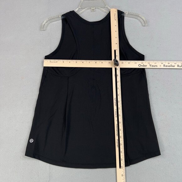 Lululemon Shirt Womens 4* Black Essential Tank Train Minimal Athleisure Workout - Picture 9 of 12